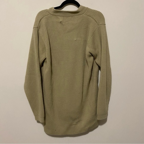 Yarnworks Vintage Tan Long Button Front Cardigan Large - Picture 7 of 12